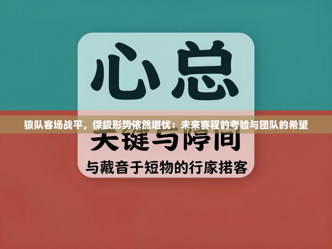狼队客场战平，保级形势依然堪忧：未来赛程的考验与团队的希望  第1张